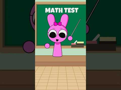 Sprunki a fazer batota três vezes em teste de matemática #sprunki #incredibox #shorts #animação