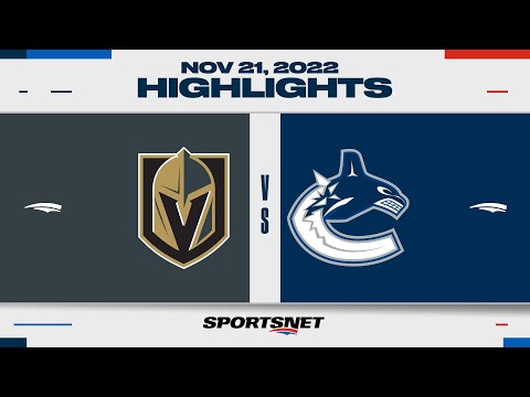 NHL Highlights | Golden Knights vs. Canucks - November 21, 2022