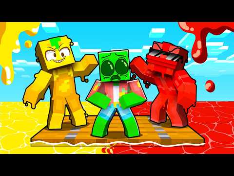 One Slime Block on a MUSTARD & KETCHUP RAFT in Minecraft!