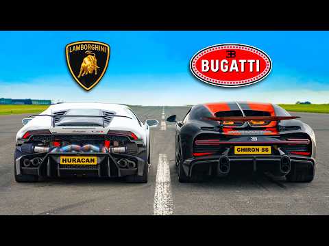 Bugatti vs Lamborghini vs WRX: The Ultimate Drag Race Showdown