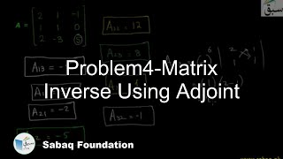 Problem4-Matrix Inverse Using Adjoint