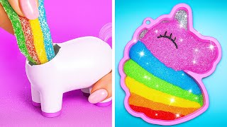 🦄🌈 Creating Giant Rainbow Unicorn Slime! ✨ Super Stretchy & Colorful DIY Fun