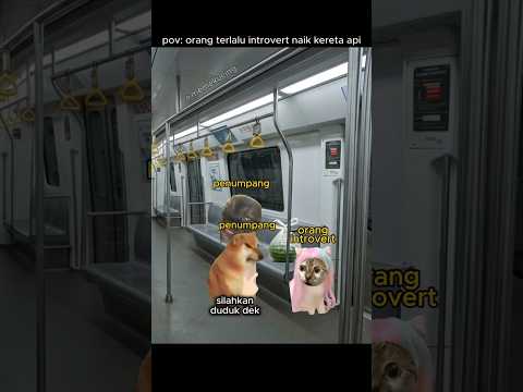 ketika orang introvert naik kereta api 😹 #meme #memes #kucing #memekucing #lucu