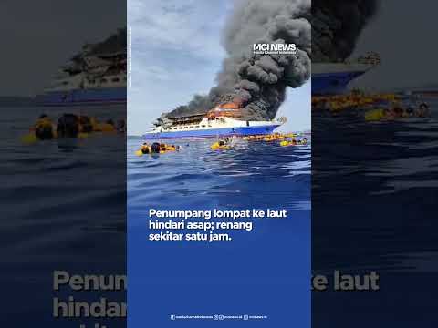 Video thumbnail KM Barcelona Terbakar 20 Juli 2025 Penumpang Lompat &amp; Renang 1 Jam