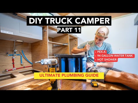 FULL Plumbing System Install for Vanlife | Pex A | HEATED SHOWER \ Clear Source \ RecPro