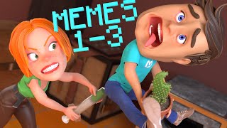 Minecraft memes 1-3 This battle will be a legend!