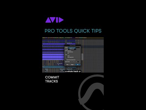 See how to Commit Tracks in Pro Tools to render your audio to a new track