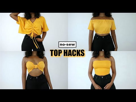 DIY NO-SEW T-SHIRT HACKS | T-Shirt Transformation