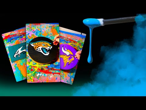 Juicy NFL art, this paint application is so satisfying!