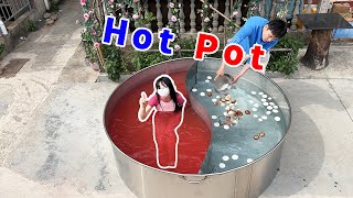 Stay in a hotpot for 24 hours!