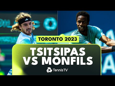 Stefanos Tsitsipas vs Gael Monfils Court-Level Highlights | Toronto 2023