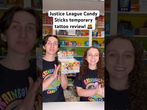 Justice League Candy Sticks temporary tattoo review! 🦹‍♀️ #candy #justiceleague
