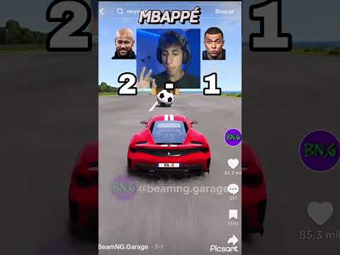 🇧🇷NEYMAR vs MBAPPE🇫🇷💥PENALES en AUTOS😱 ¿quien gana? 🤔