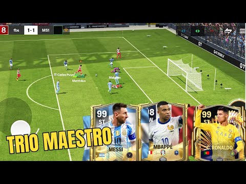 Kylian Mbappe Messi Tiki Taka Attacking & Ronaldo Volley Goal - EA FC Mobile 24 Ultimate Team