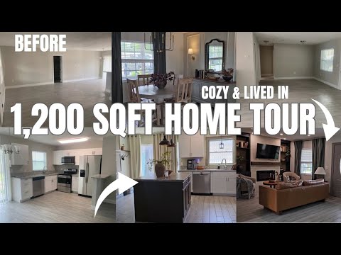 HOME TOUR 2025 ! 1,200 sqft home ! COZY AND LIVED IN HOUSE TOUR! 