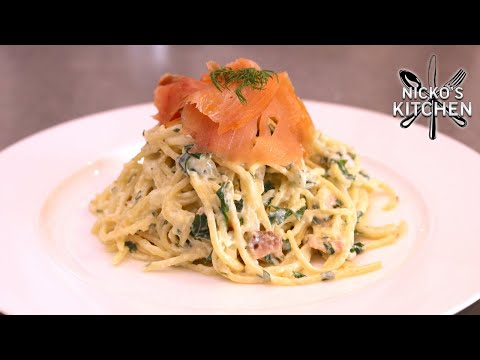 Salmon Spaghetti 🍝 Creamy Pasta & Smoked Salmon