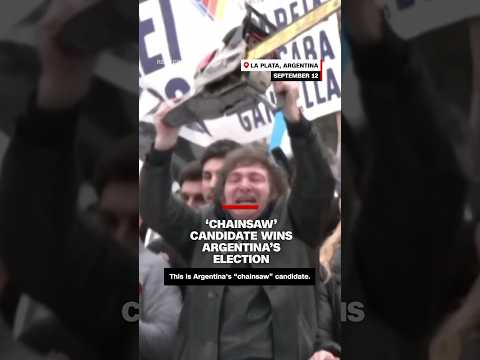 ‘Chainsaw’ candidate wins Argentina’s election, according to provisional results.