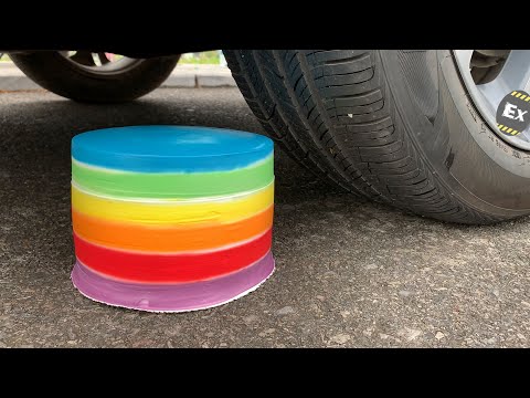 Experiment Car vs Rainbow Cake,  Coca Cola, Fanta | Crushing Crunchy & Soft Things by Car | Test Ex