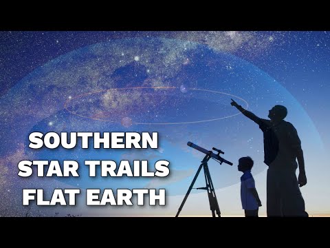 Counter Rotating Southern Star trails on FLAT EARTH