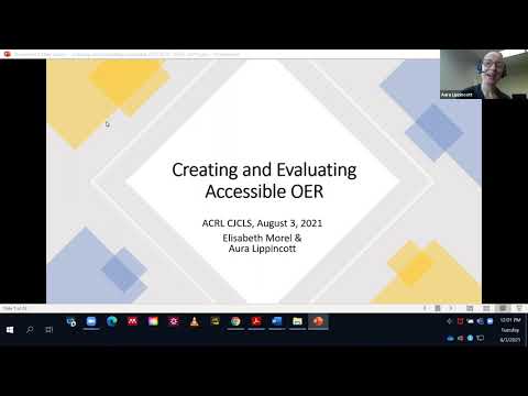 ACRL CJCLS OER Committee: OER : What’s next? Accessibility