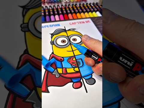 Drawing Minion-Captain America 🇺🇸 #drawing #art #minion #captainamerica #250years