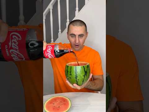He made a glass of Watermelon for Coca-Cola
