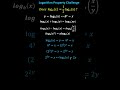 Understanding Logarithmic Equations