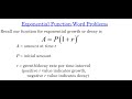 Solving Exponential Function Word Problems