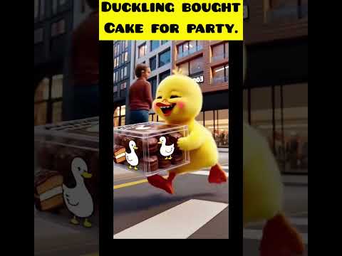 Duckling bought cake 🍰#duckling #duck #animals #animation #cake #trendingshorts #viralshort #shorts