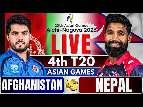 🔴LIVE: AFG vs NEP | Asian Games 2026 Score &amp; Commentary | Live Cricket Match Today