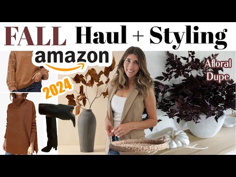 Fall Amazon Decor Haul & Styling & Amazon Fall Must Haves 2024 / Afloral Dupe