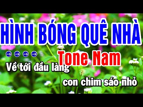 Karaoke Hình Bóng Quê Nhà Nhạc Sống Tone Nam | Huỳnh Anh