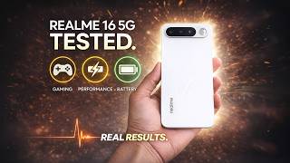 Realme 16 5G Full Performance Test... Battery Drain, Gaming & Benchmarks!