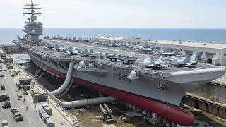 Finally! US Rolling Out New $13 Billion Aircraft Carrier From Dry Dock Toward Warzone