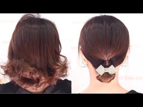 【ミディアムヘア】ヘアゴムとアクセサリで作る簡単なヘアアレンジ