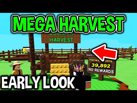 MEGA HARVEST UPDATE EARLY LOOK in Roblox Grow a Garden..