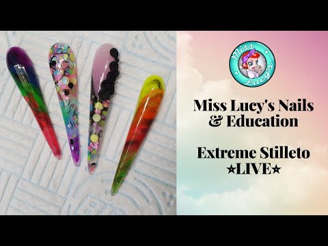 Extreme Length Super Bright Acrylic Nails - LIVE!