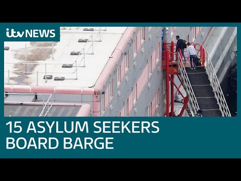 Just 15 asylum seekers move on to Bibby Stockholm barge after some had transfers cancelled| ITV News