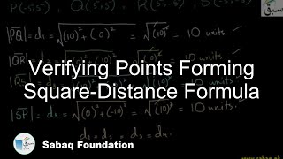 Verifying Points Forming Square-Distance Formula