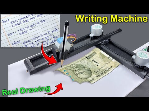 Mini Writing & Drawing Machine | How to make Writing Machine | CNC Plotter | Arduino Based Project