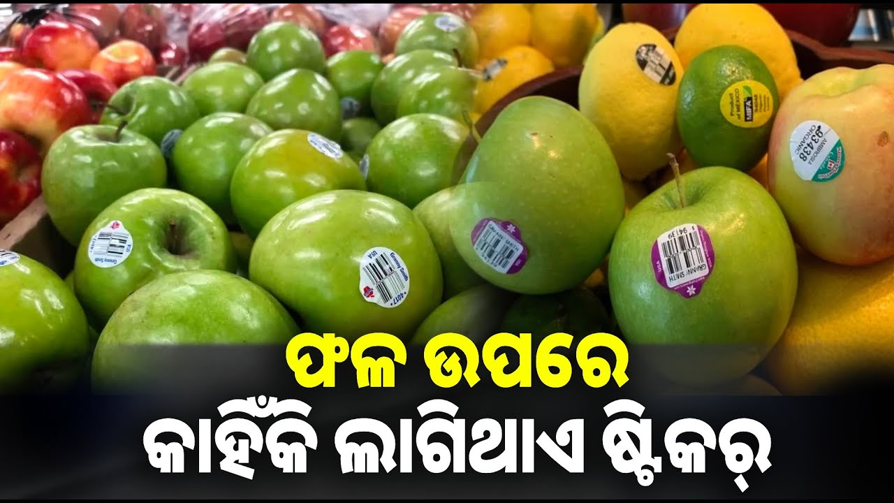 ଫଳ ଉପରେ ଷ୍ଟିକର୍ କାହିଁକି ଲାଗିଥାଏ ଏ ପ୍ରଶ୍ନ ପ୍ରାୟ ସମସ୍ତଙ୍କ ମନରେ ଆସେ, ତେବେ ଆସନ୍ତୁ ଆଜି ଜାଣିବା ଏହାର ଉତ୍ତର