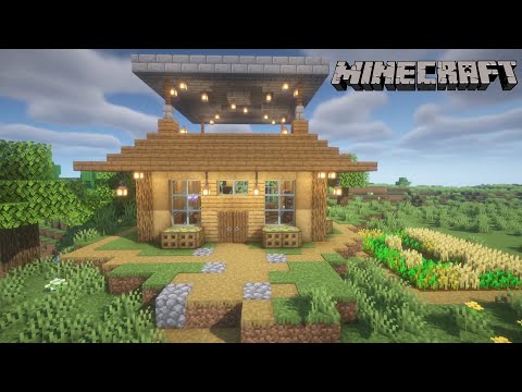 Minecraft Creative | Build a Two-Story Wooden House Tutorial 🏡✨