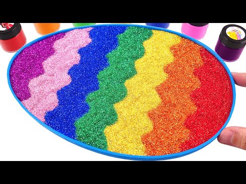 Satisfying Video l How to make Big Eggs with Slime Mixing Bath Cutting ASMR l RainbowToyTocToc