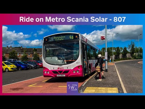 Ride on Translink Metro Wright Scania Solar (807)