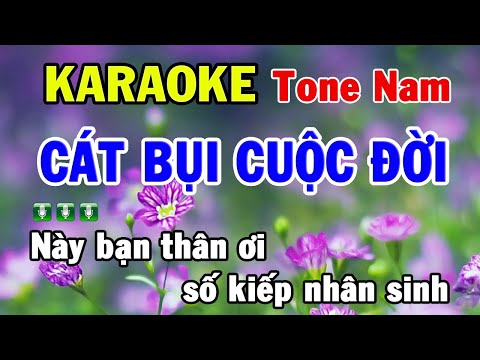 Karaoke Cát Bụi Cuộc Đời Tone Nam- Beat Chuẩn Dễ Hát Nhất – Thích Nghe Nhạc Sống Karaoke