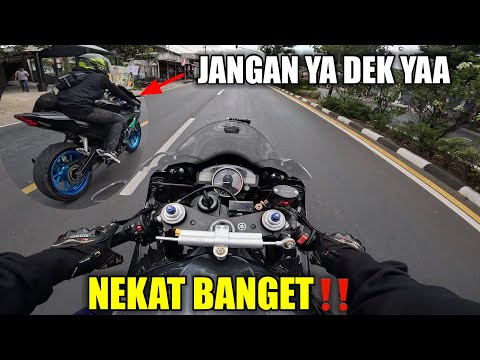 BIKIN PANAS‼️YAMAHA R6 DI TANTANGIN R15V3 DI LAMPU MERAH | MOTOVLOG