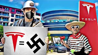 Undercover at the Tesla Diner Protests