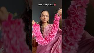 ONAM gajra hairstyle inspo. | #hairstyle #saree #indianfashion #youtube