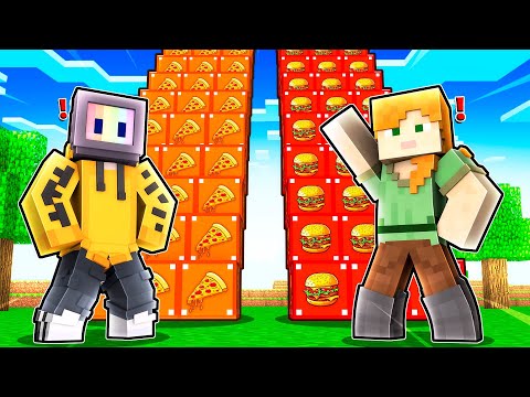 I CHALLENGED CHAPATI TO A 1V1 FAST FOOD LUCKY BLOCK RACE