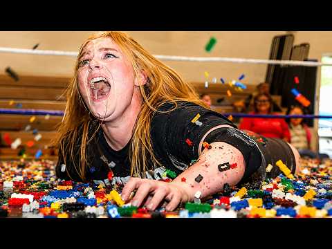 I Wrestled on 10,000 LEGOs "PAINFUL"